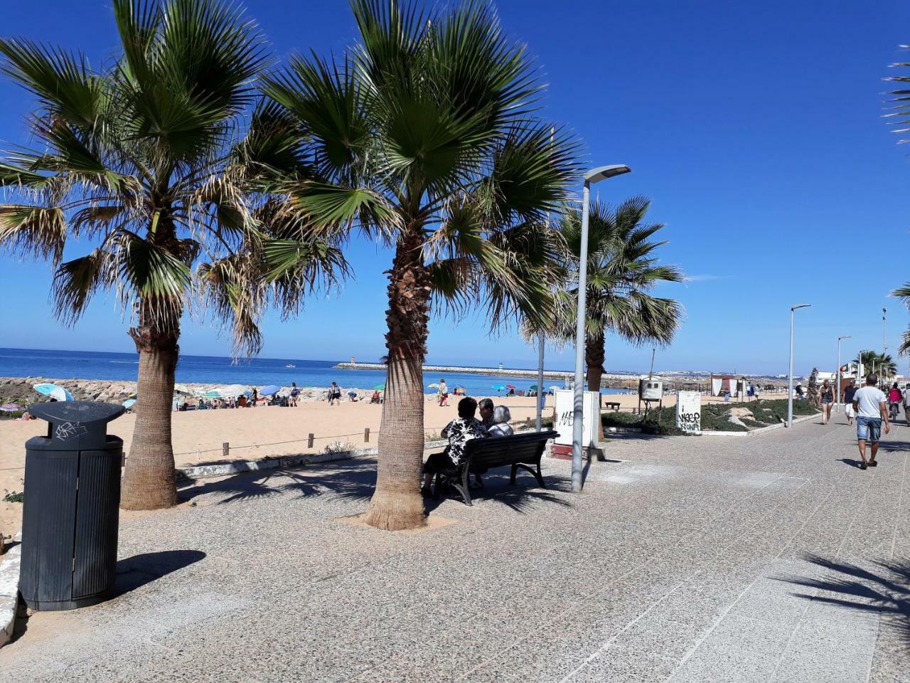 ABMAR- Por-do-sol, Vista mar, Remodelado, Wifi, 80mt Praia Quarteira Exterior foto