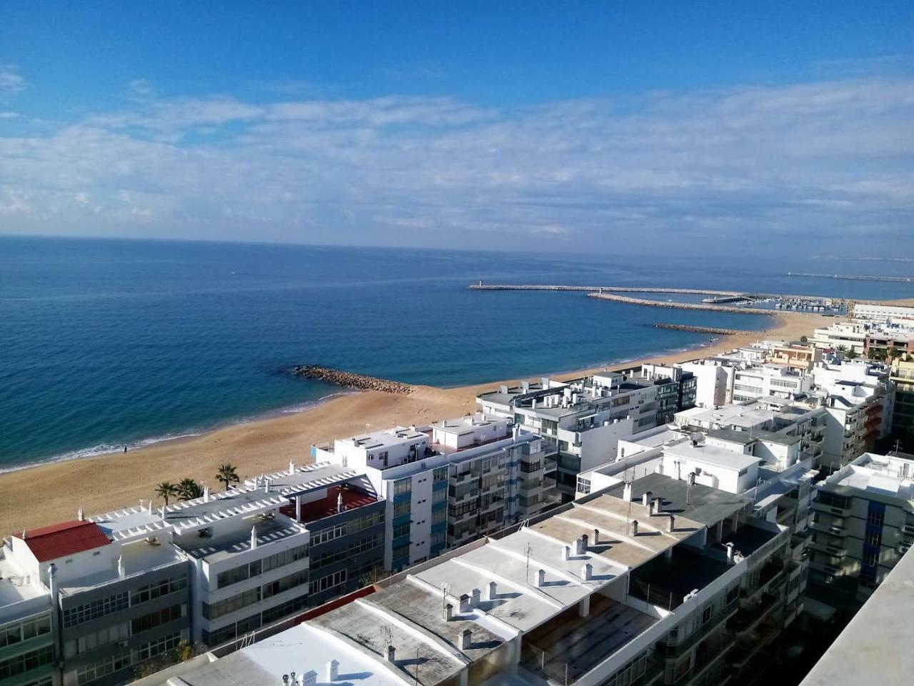 ABMAR- Por-do-sol, Vista mar, Remodelado, Wifi, 80mt Praia Quarteira Exterior foto